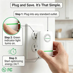 New Universal Energy-Saving Box, Reduce Electricity Bills, Plug-And-Play, Power