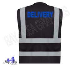 DELIVERY Reflective Safety Vest for Drivers & Couriers – Hi Vis Work Vest S-2XL