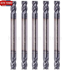 5Pcs 4Flute 1/8″ x 1/4″ x 1-1/2″ Double End Solid Carbide End Mills AlTiN Coated
