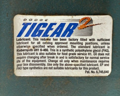Dodge 176Q20L56 TIGEAR-2 Right Angle Gear Reducer 20:1Ratio 1.04HP 602lb-in 56C