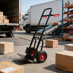 Manual truck with double handles 330 lb trolley for moving heavy platform truck