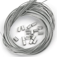 200 Pcs Aluminum Crimping Loop Sleeve 1/16″, Cable Ferrule Wire Rope Sleeves …