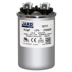 Jard 30.0 uF/MFD +/-6% 50/60Hz 370 VAC Run Capacitor Replaces 325P306H37N25A4XBA
