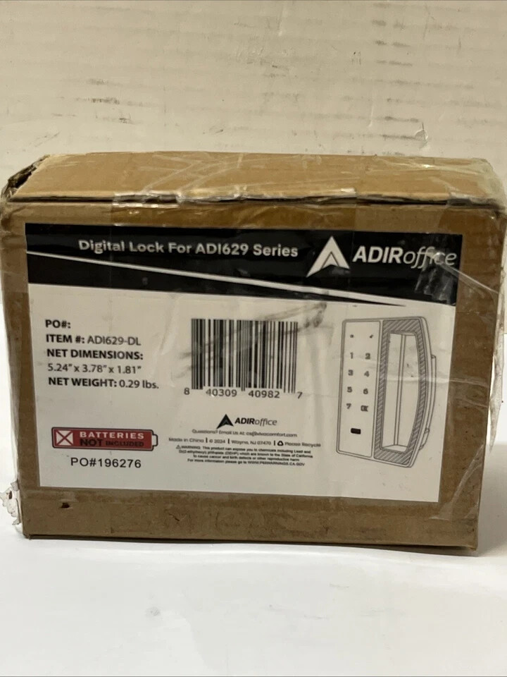 ADIR Office ADI629-DL Digital Lock For ADI629 Series, 5.24″ X 3.78″ X1.81″