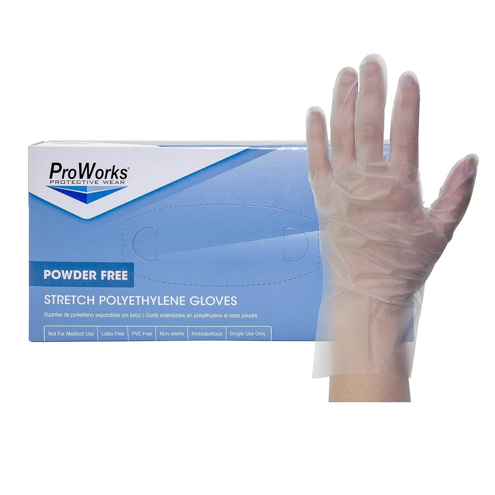 Prowork Stretch Polytheistic Clear Color, Latex Free, Powder Free