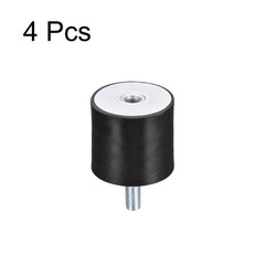 4pcs Rubber Mount M8 Male/Female Vibration Isolator Shock Absorber D40mmxH40mm
