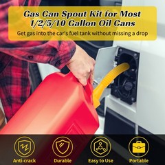 3 Pack Gas Can Spout Replacement Universal Fuel Cans Nozzle Kit 1 2 5 10 Gallon