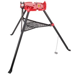 VEVOR 460-6 Tripod Pipe Chain Vise 6″ Capacity Foldable Steel Legs w/ Tool Tray