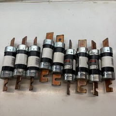 Fusetron FRN-R-200 200 Amp 250VA Dual Element Time-Delay Fuse RK5 Lott Of 9