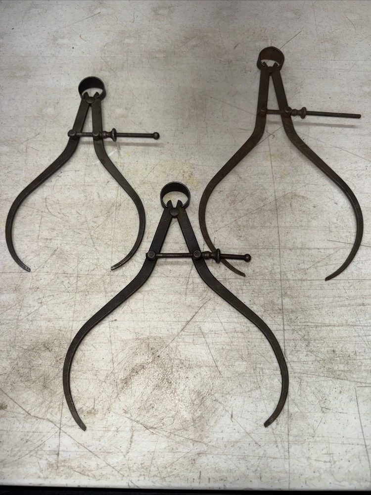Lot Of 3 Starrett Outside Spring Caliper The L.S. Starrett Co Athol Mass USA