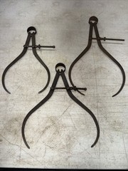 Lot Of 3 Starrett Outside Spring Caliper The L.S. Starrett Co Athol Mass USA