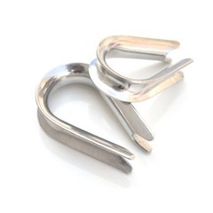 Wire Rope Thimble Clamp Stainless Steel Marine Grade 304 A2 Cable Clip Loop