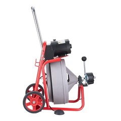 VEVOR Drain Cleaner Machine 100FT x 1/2 Inch Auto Feed with Wheels & 8 Cutters