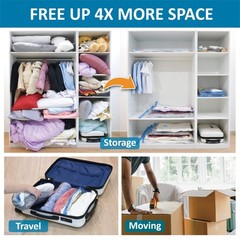 Vacuum Storage Bags for Travel, 20 Pack Compression Bags with Hand Pump