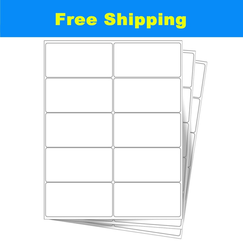 2″ x 4″ Shipping Mailing Address Labels A4 Sheet Self Adhesive FBA Labels 10 UP