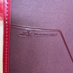 Apple Red Leather Business Portfolio Brass Corners by Hazel America’s Case Maker