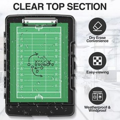 Sooez Original Clipboard with 2 Storage 9.8″ w x 1 1/3″ d x 14 1/4″ h, Black