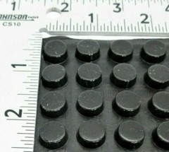 12mm D x 5mm H Round Small Rubber Feet 3M Adhesive Backing 32 Feet per Package