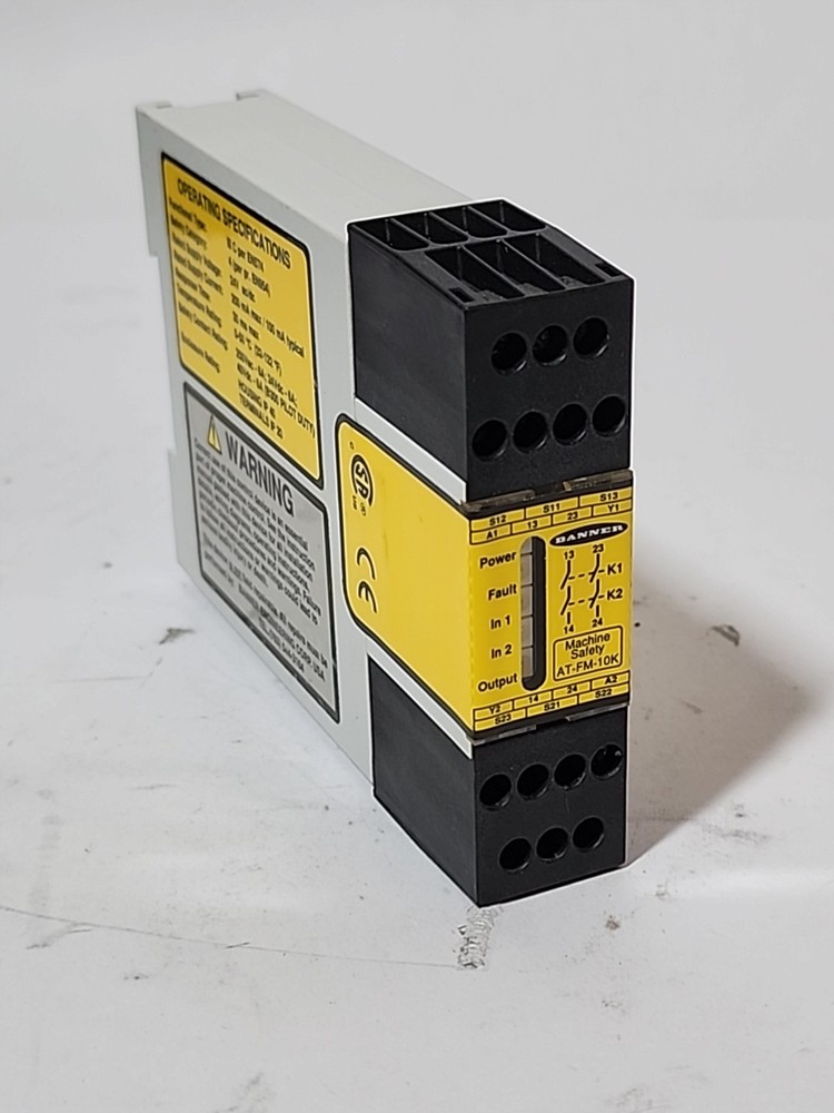 Banner Engineering AT-FM-10K Duo-Touch Two-Hand Control Safety Relay 60698 24V