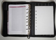 VTG Franklin Covey Day One Classic 7-Ring Planner Faux Alligator Leather Black