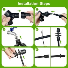 Drip Irrigation System 230FT with Soaker Hose for Garden, Lawn, Greenhouse