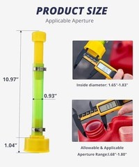 1 Kit Gas Can Spout Replacement Suitable for 1.7-1.82 Inch Threaded Spout wit