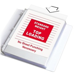 C Line 25 Pack Clear Standard Weight Sheet Protectors Top Loading Polypropylene