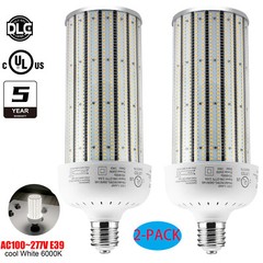 (2-Pack) 800W Equival 200W LED Corn Light E39 Industrial Warehouse Factory Bulb