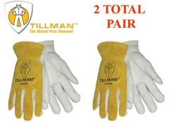 Tillman 1414 Drivers Glove Grain/Split Leather Cowhide, Sizes M, L, XL (2 pairs)