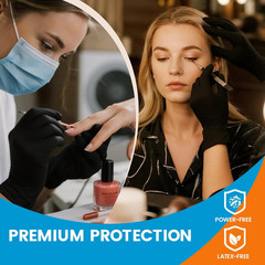 6 Mil Disposable Nitrile Gloves, Heavy Duty Disposable Glove, Cooking Gloves, La