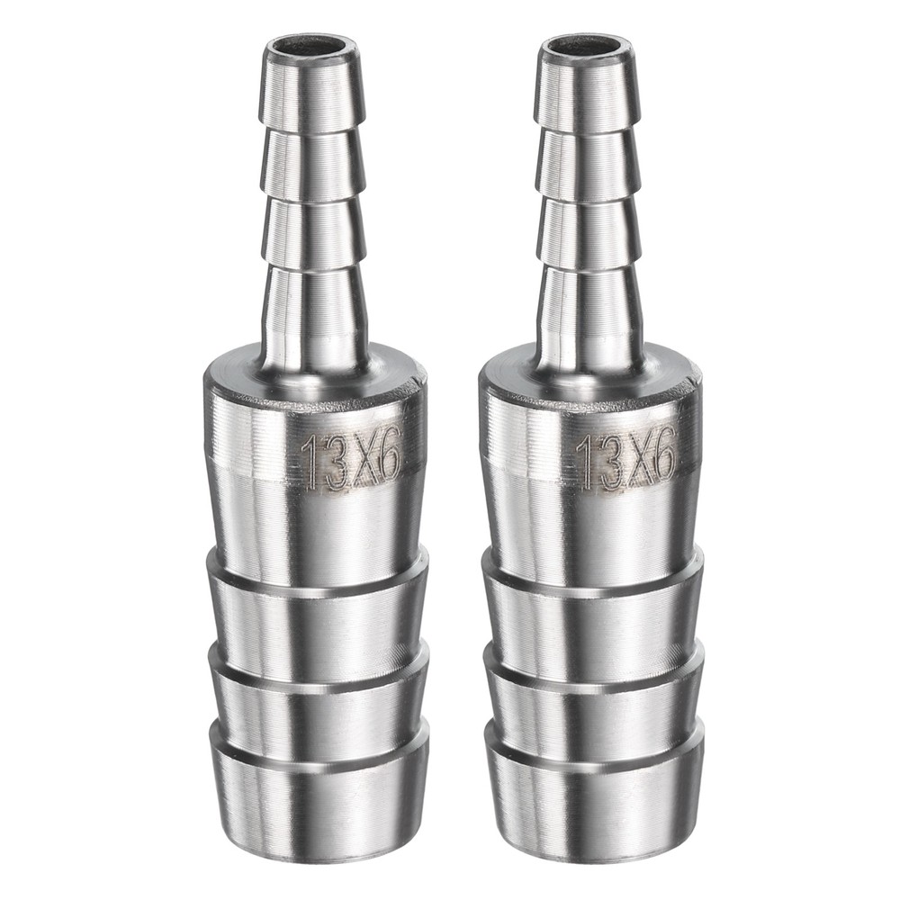 1/2″ to 1/4″ Hose Barb Reducer Pipe Fitting 304 Stainless Steel Adapter 2pcs