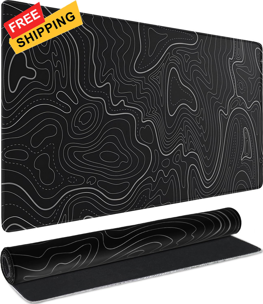 Large Gaming Mouse Pad, Waterproof Extra 31.5L x 15.7W inches, Black