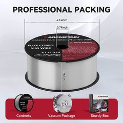 3 Rolls 2-Lb Spools Flux Core Mig Welding Wire .030″ E71T-GS Gasless Mild Steel