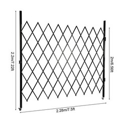 Single Folding Security Gate Folding Door Gate 7.22’H x 7.5’W Scissor Gate
