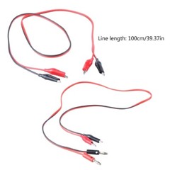 Electric Jumper Wire Power Test Cable Double Ended Alligators Clip Set