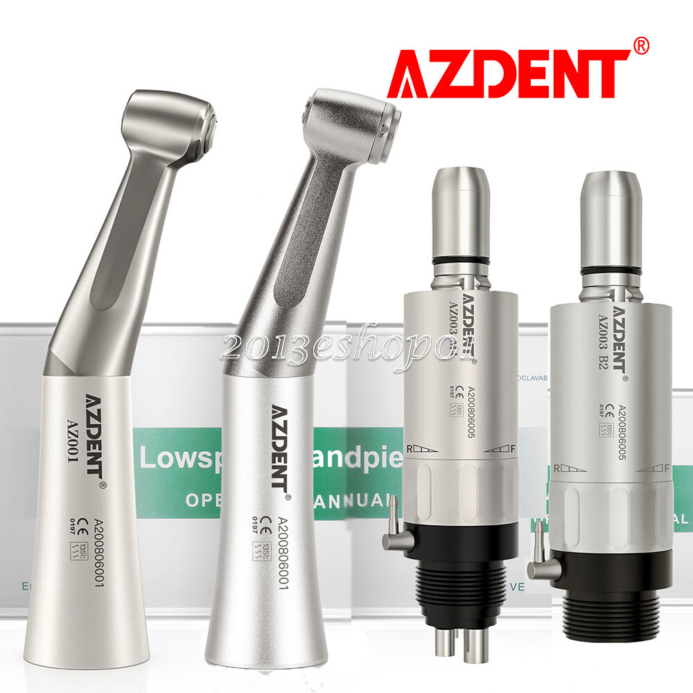NSK Style Dental 1:1 Low Speed Handpiece Air Motor 2/4Hole Contra Angle Fit FG