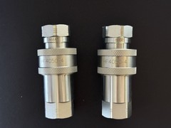 2X Set 1/4″ Body 1/4″ NPT Poppet Pioneer Style Hydraulic Quick Connect Coupler