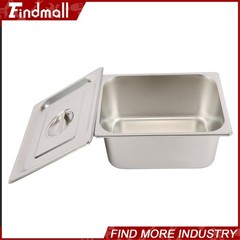 Findmall 2 Pack Hotel Pans 1/2 Size 6″ Deep Stainless Steel Steam Table with Lid