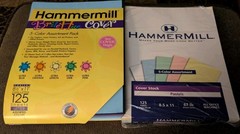 250 International Paper Hammermill 10-Color Card Stock Assortment 65 Lb 8.5 x 11