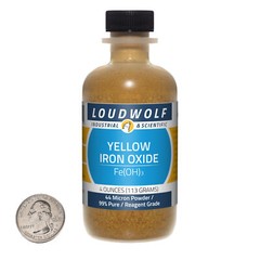 Iron Oxide Yellow / 4 Ounce Bottle / 99% Pure Reagent Grade / 44 Micron Powder
