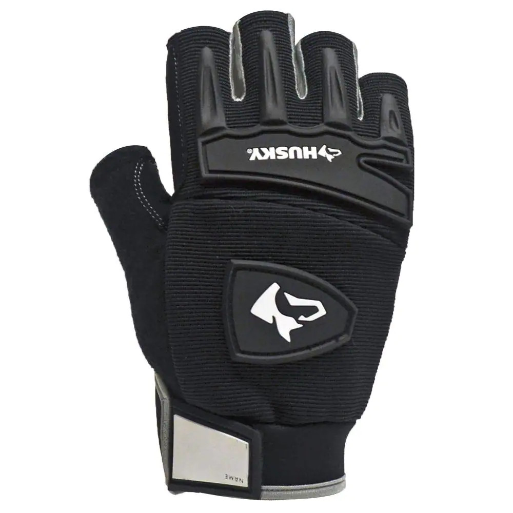 Medium Fingerless Gloves Husky Neoprene Flex Stretch Knuckle Comfort Wrist Strap