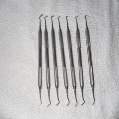 Lot of 7 Hu-Friedy CVWL 3 Dental Hatchet and Carver Instruments