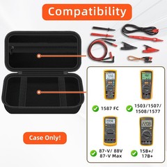 Carrying Case for Fluke1587 FC/ 87-V/ 87V Max/ 88V/ 15B+/ 17B+/ 1503/1507/150…