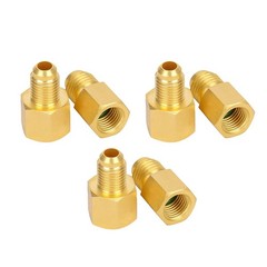 Brass Refrigerant Adapters Kit for R12 R134a Systems Vacuum Pump Port Connection