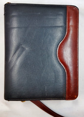 Franklin Covey Black PLANNER BINDER Calfskin Leather