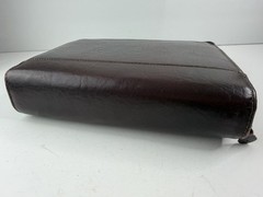 Franklin Covey 7 Ring Brown Leather Planner Binder 8 x 10.5″