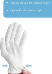 6 Pairs Moisturizing Gloves Over Night Bedtime White Cotton | Cosmetic Inspec…
