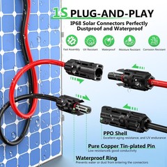 Solar to XT60i Extension Cable 12AWG 50FT XT60i Female to Male Connector for …