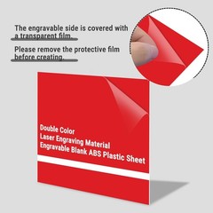 8 Pack ABS Plastic Sheet, 12” x 12” Laser Engraving Double Color Plastic Sh…