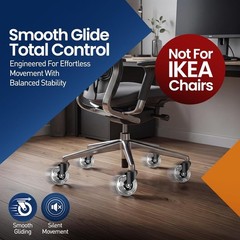 Office Chair Wheels Set of 5 – 3 Inch Roller Blade Wheels Office Chairs, Office